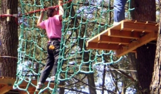  As redes do percurso de aventura 